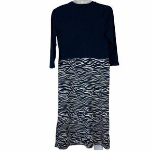NEW Primark Black Animal Print Maxi Dress Long Sleeves